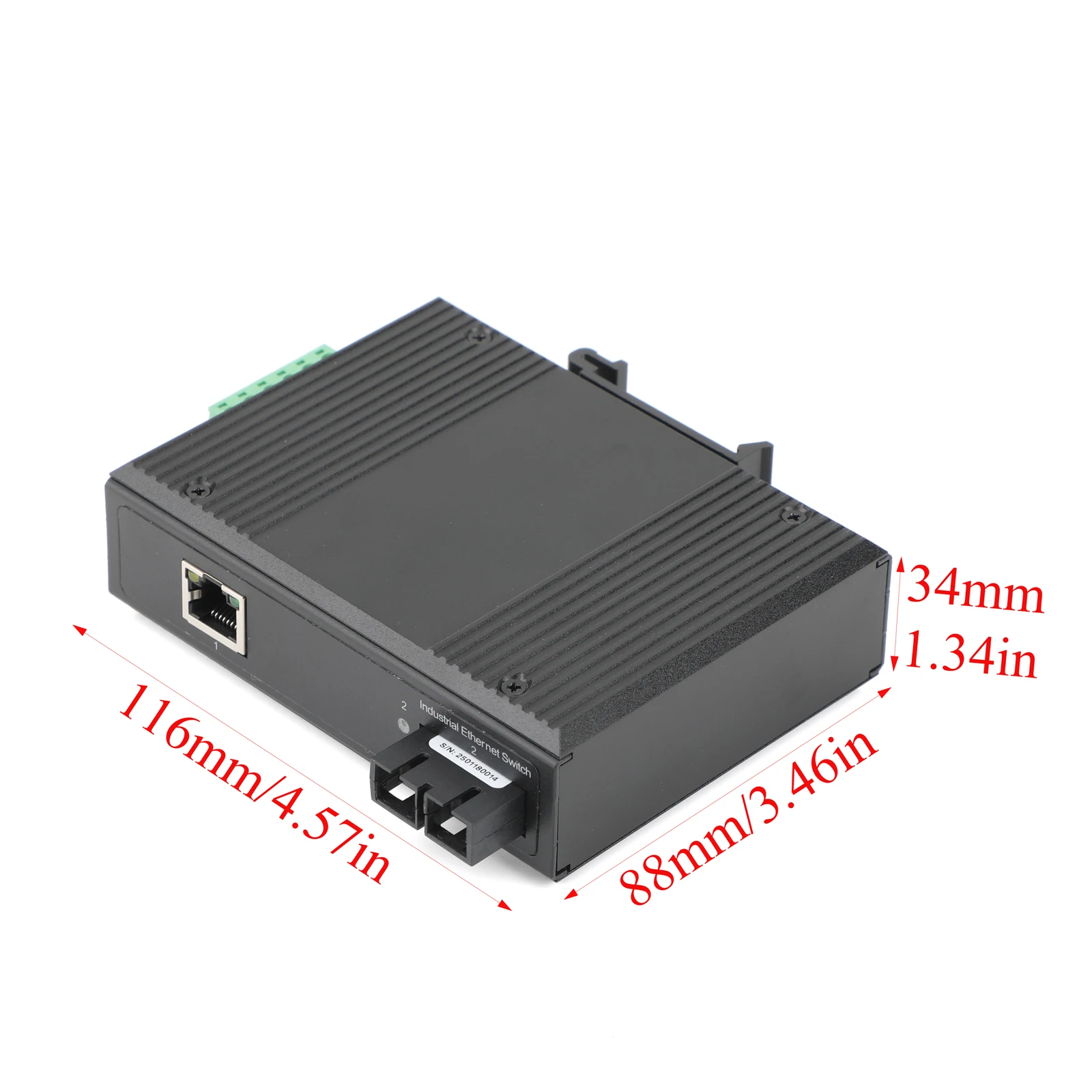 Industrieller POE-Switch 100/1000Mbps 1*Optisch 1*POE-Anschlüsse Single-Mode Dual-Fiber SC/SFP-Schnittstelle Transceiver – Detail 7