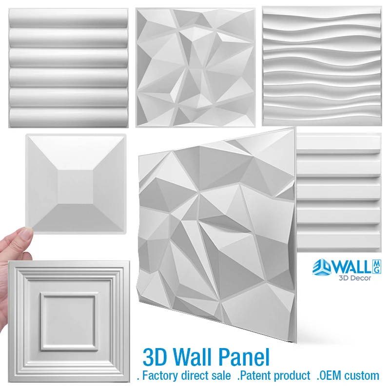 4pcs 3D White Wall Panel Decorative Wall Ceiling Tiles Cladding Board  Wallpaper