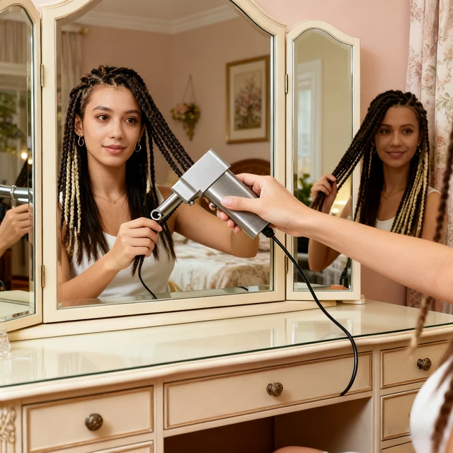 Machine à dreadlocks avec 6 têtes, fabricant de dreadlocks électrique pour Loc de cheveux humains, la Machine à dreadlocks pour fabriquer et connecter des dreadlocks 1