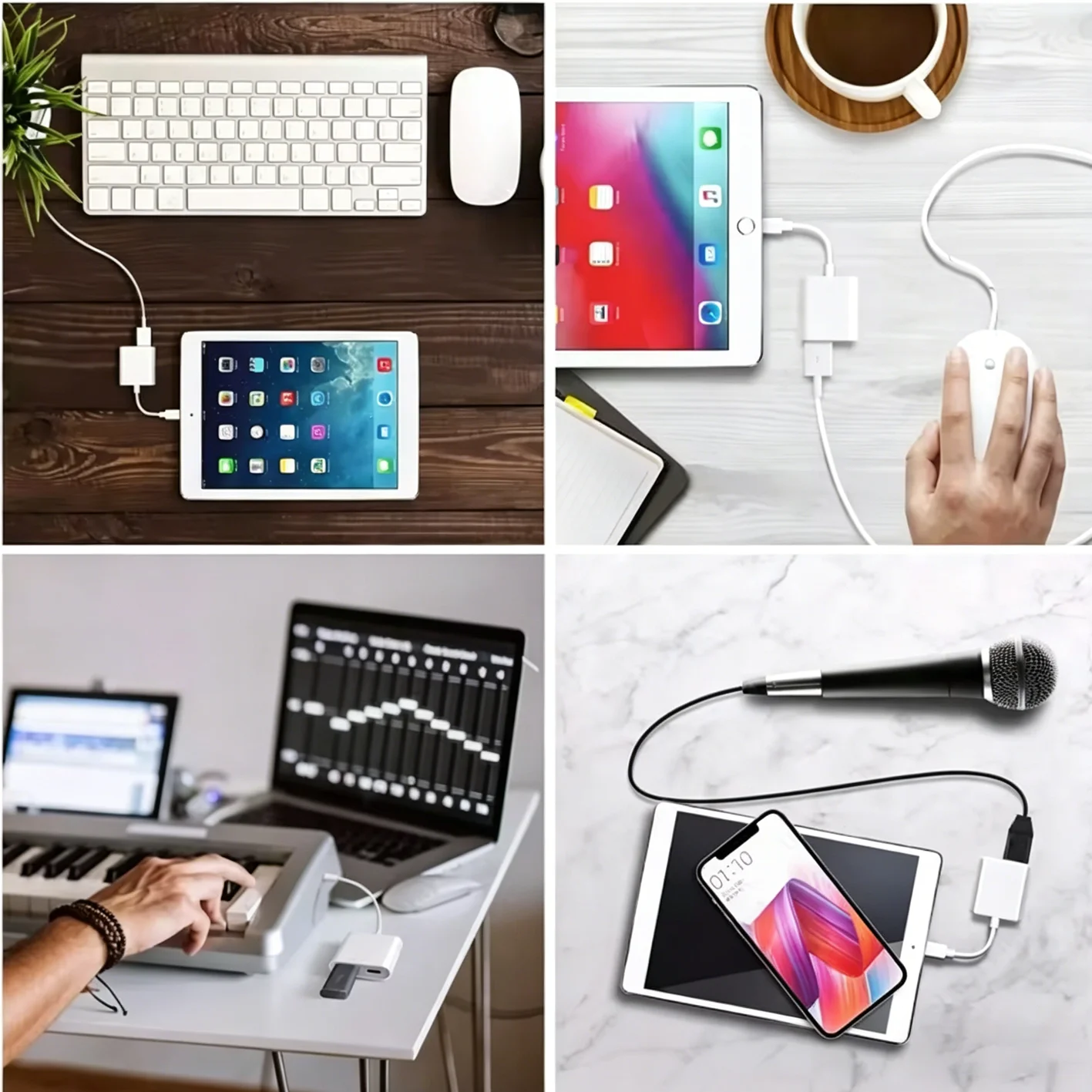 타입 C to USB OTG 컨버터 어댑터 (타입 C 휴대폰용 어댑터, 마우스, 키보드, 충전, USB 디스크, 카메라, 카드리더, 데이터 변환 OTG)