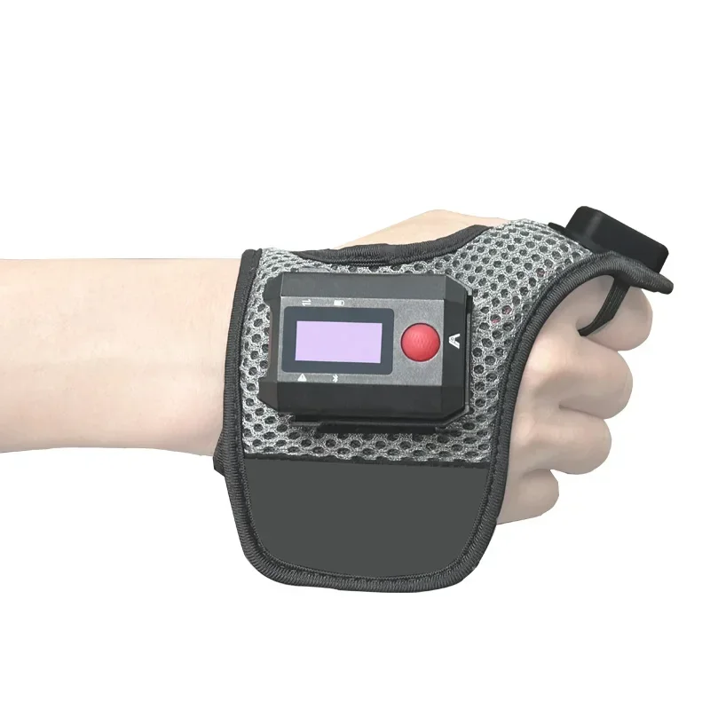 EDOO 휴대용 무선 1D 2D 핸즈프리 바코드 스캐너 리더 저렴한 OEM ODM 웨어러블 링 글러브 블루투스 인터페이스 중고 스캐닝