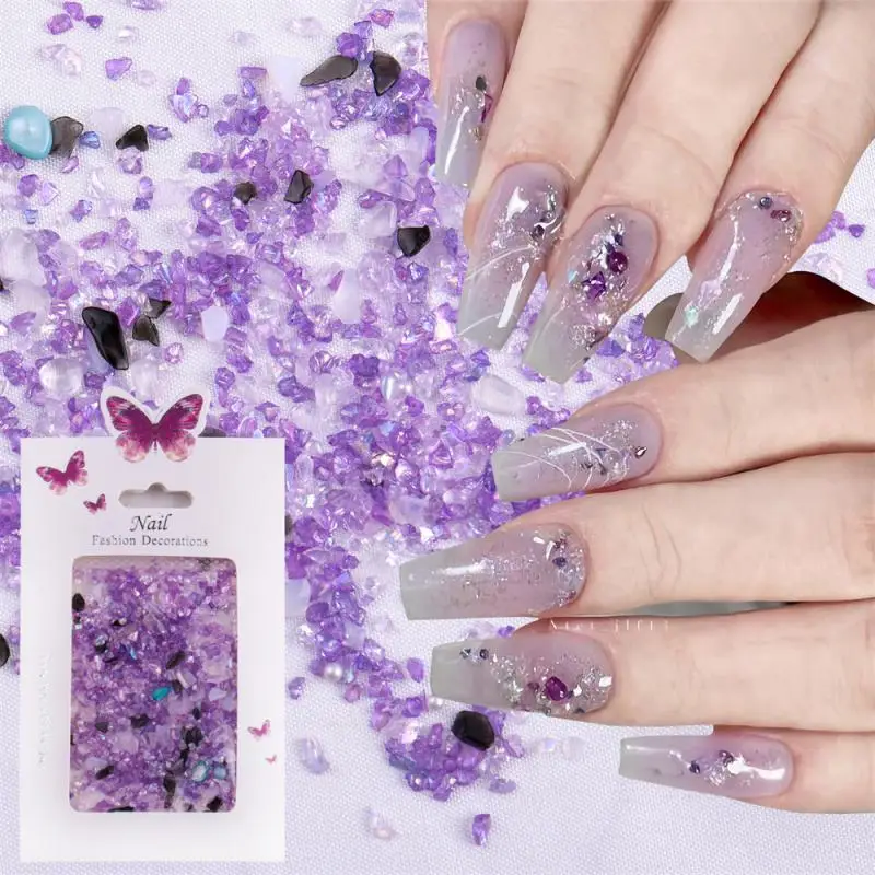 

Смешанные Украшения для дизайна ногтей, водостойкие яркие украшения, блестящие уникальные натуральные ракушки, Блестящие кристаллы