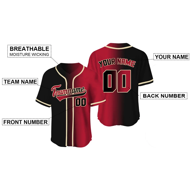 red and gold baseball jersey