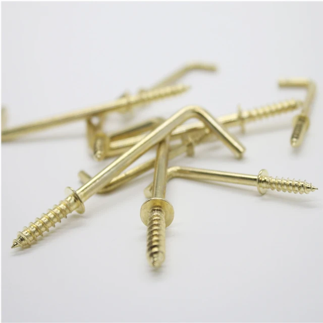 1 1-1/4 1-1/2 2inch Hooking Screw L Shape Photo Frame Hanger Hooker Self  Tapping Wall Wood Bolt 90 Right Angle Gold Plated - Picture Hangers -  AliExpress