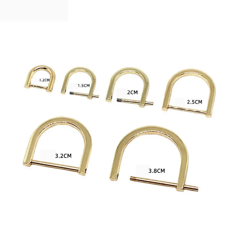 Description Picture 2 of item2pcs Metal Opening D Ring Buckle Detachable Dee Buckle Carabiner Clasp for Leather Craft Bag Belt Strap Handle Shoulder Webbing