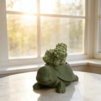 Cute Animal Succulent Planter, Garden Sculpture Pot, Creative 3D-Printed Gift for Nature Lovers, Suitable for Friends and Family 2