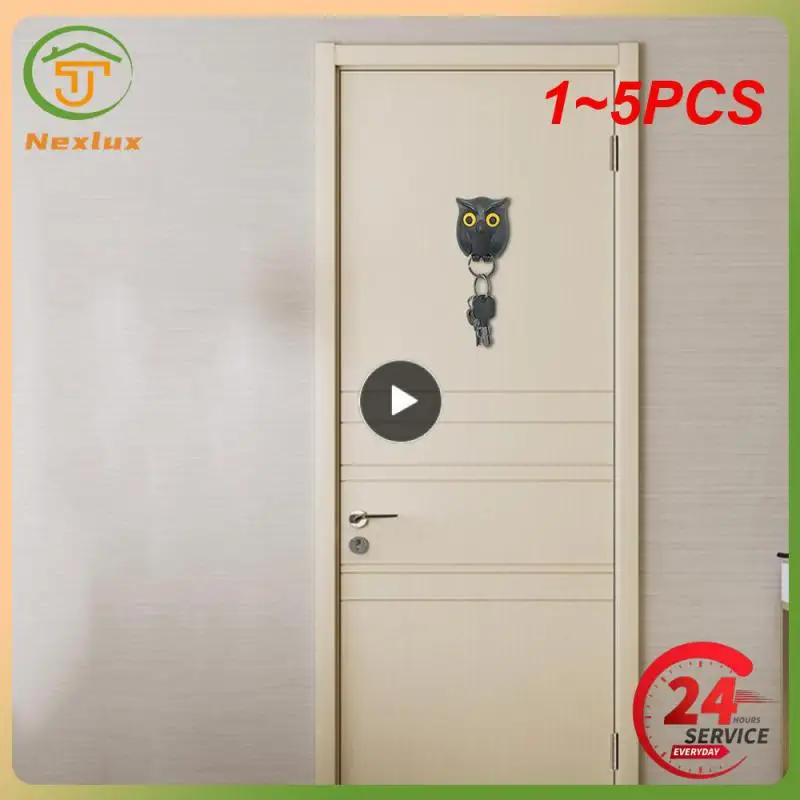 

1-5 шт., настенный магнитный держатель для ключей в виде совы