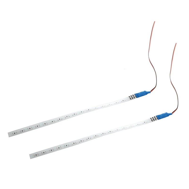 2X Knight Rider 32 Led Running Light Scanner 30 Cm Strip Decoration Blue Car 12V