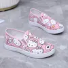 Sanrio Hello Kitty Pink Canvas Shoes Cartoon Casual Cute Slip-On Japanese Korean Style Aesthetic Flat Shoes Y2k Breathable Shoe 2