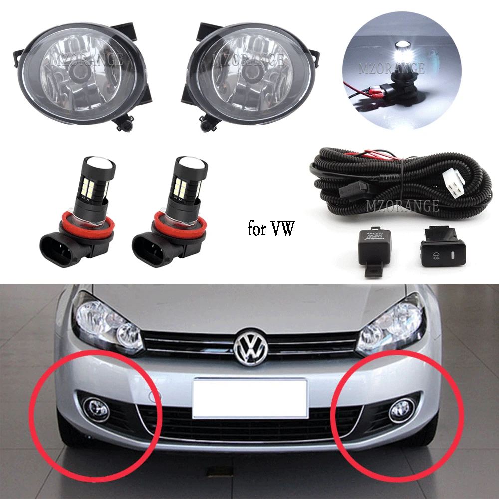 Противотуманные фары s передние для VW Jetta 6 MK6 Golf светодиодные противотуманные