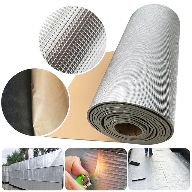 1Roll 5 Mm Vastag Autós Akusztikus Hőhanghankáló Szőnyeg Hangbiztos Fali Panelek Autó Deformáló Zajszigetelő Szőnyegek Autókhoz