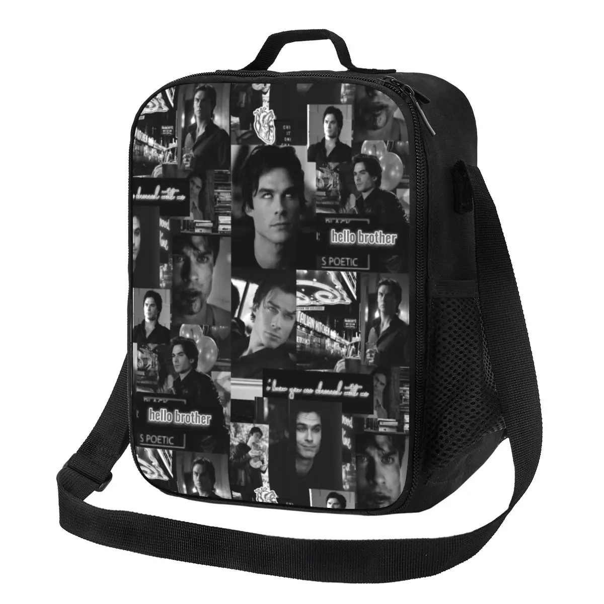 Damomo Salvatore The Vampire Diaries Borsa Termica Per Il Pranzo Al Sacco Per Picnic All'Aperto Horror Tv Show Portable Cooler Thermal Lunch Box