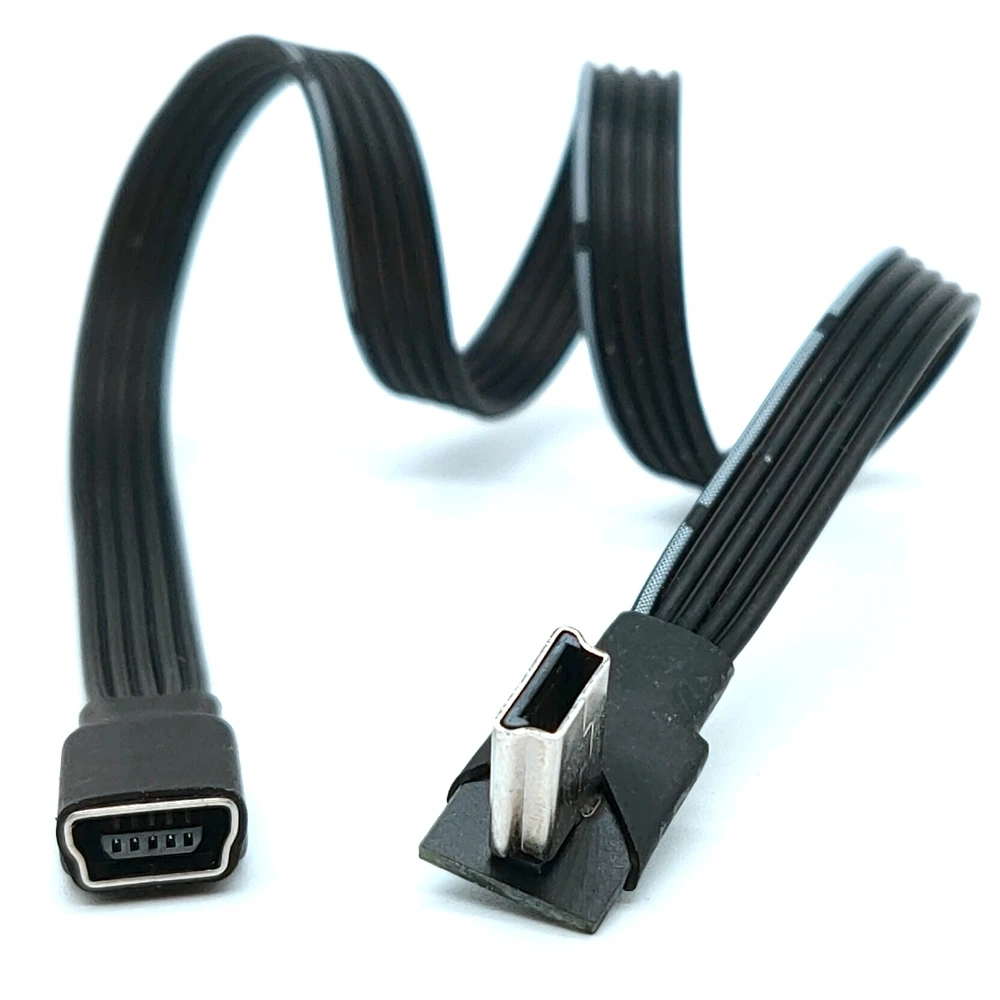 미니 USB 5 핀 수-암 연장 어댑터, 90 도 좌우 상하 앵글 미니 USB 수 어댑터, 5cm
