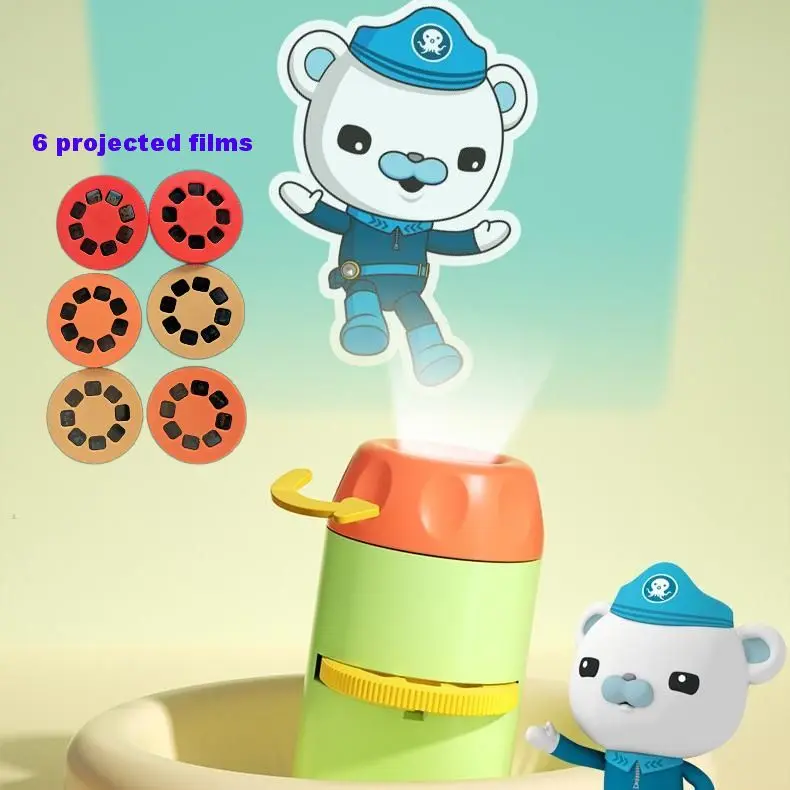 Octonauts Projection Flashlight Bedtime Learning Story kawaii Anime Action Figure Clear Pattern Projection Lamp