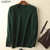 LHZSYY Men's 100% Mink Cashmere Large Size Sweaters Autumn Winter Solid V-neck Casual Knit Pullovers Men Long Sleeve Warm Jumper 5