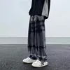 New Spring and Autumn Fashion Brand Tie Dyed Gradient Retro Denim Straight Leg Loose and Versatile Handsome Men's Casual Pants 3
