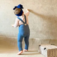 Infant Kids Suspender Pantyhose Spring Autumn Baby Girls Boys Tights Baby Girl Clothes High Waist Bandage Cross Straped Leggings 6