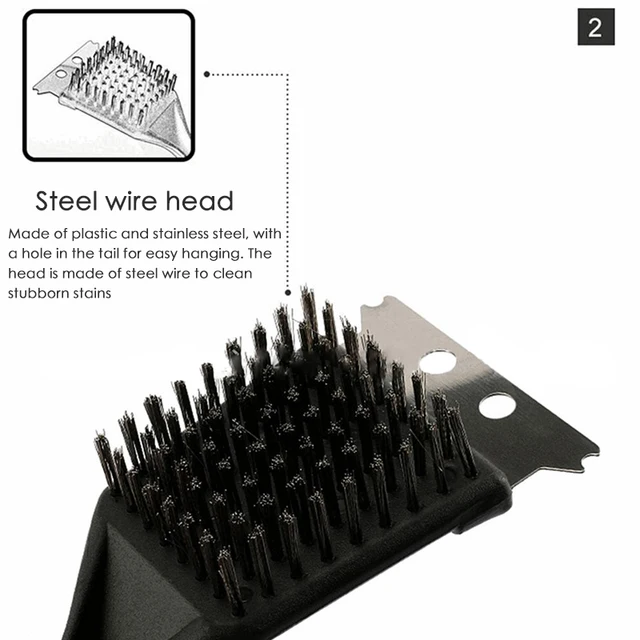 Bbq Kefe Barbecue Grill Ecset Rozsdamentes Acél Sörték Scraper Rács Tisztító Konyhai Kiegészítők Szerszámok - Image 6