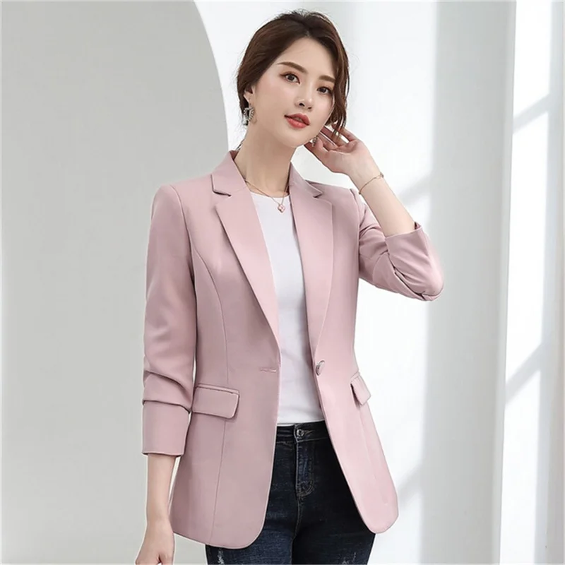 

Spring Autumn Slim Business Blazers Coat New Casual All-match Women Blazers Jackets Korea Work Office Lady Suit Female Outerwear