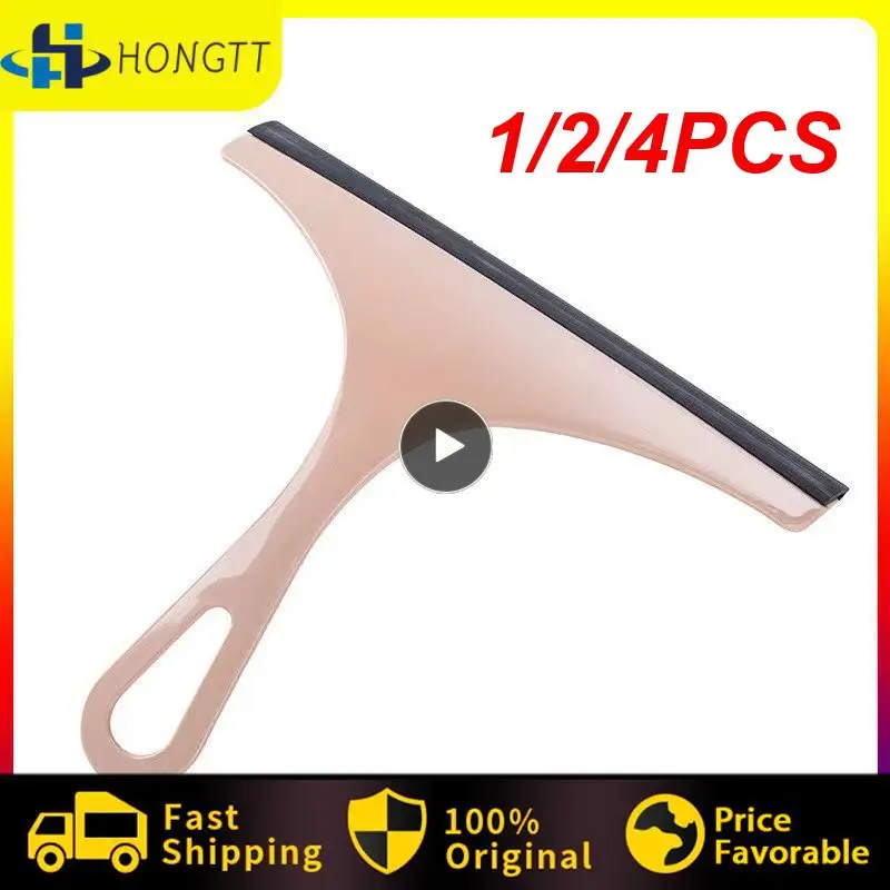 

1/2/4PCS Car Glass Cleaning Scraper Universal Windshield Household Window Squeegee Wiper Portable Cleaner Brush Rubber Blade