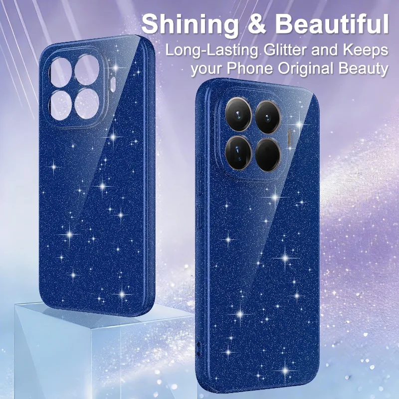 Glossy Glitter Liquid Silicone Shockproof Case with Lanyard and Built-in Magnetic