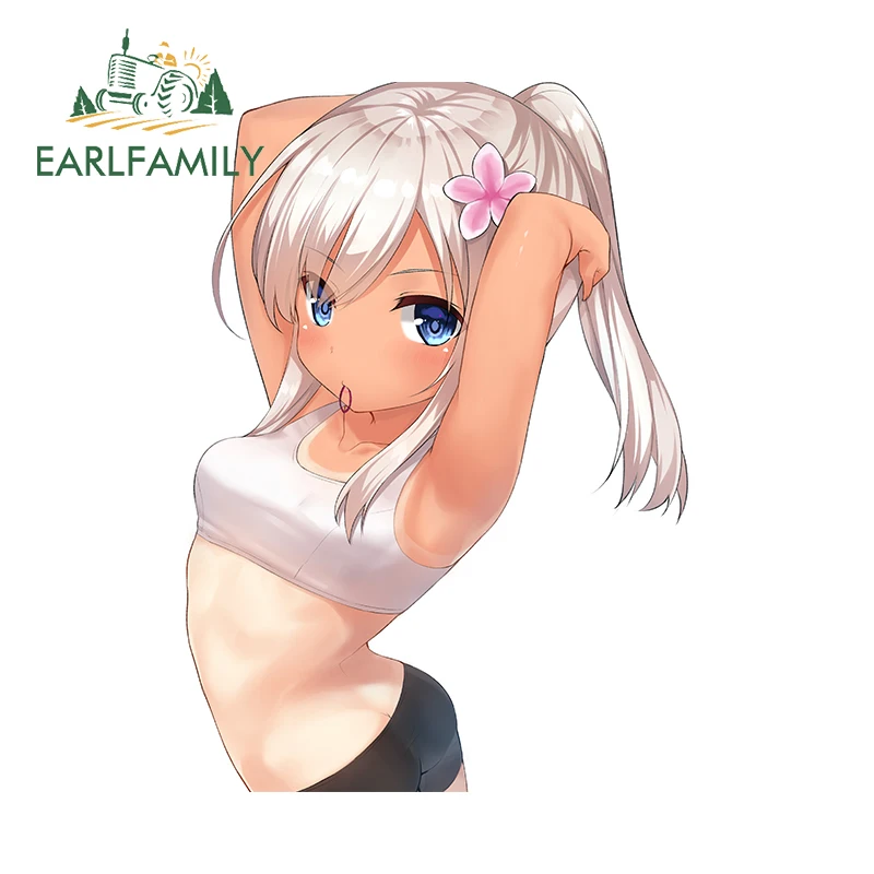 Earlfamily 13Cm X 8.2Cm For Ro-500 Car Stickers  Creative Anime Sunscreen Personality Vinyl Decal Car Door Protector Surfboard