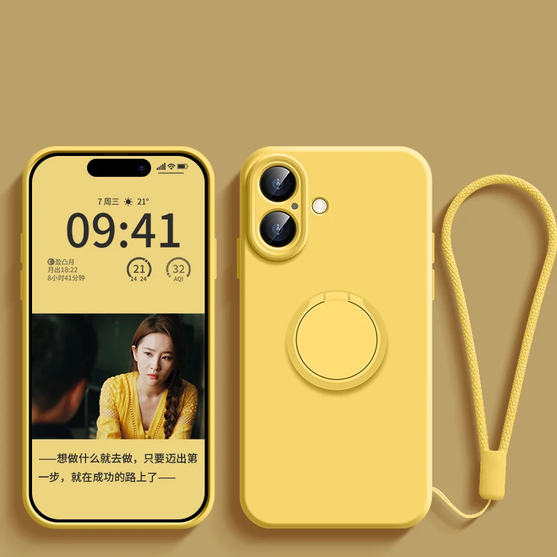 Premium Liquid Silicone Ring Holder Case with Strap - Soft Cover Luxury Edition