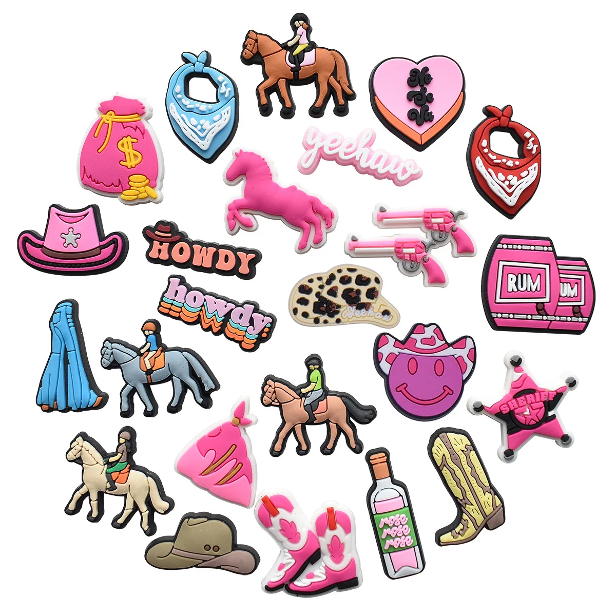 Neue Kuh Junge Serie 2024, Schuh-Charms, Garten-Schuhdekorationen, modischer Karton, Schnalle für Clog-Zubehör, Armband zum Selbermachen