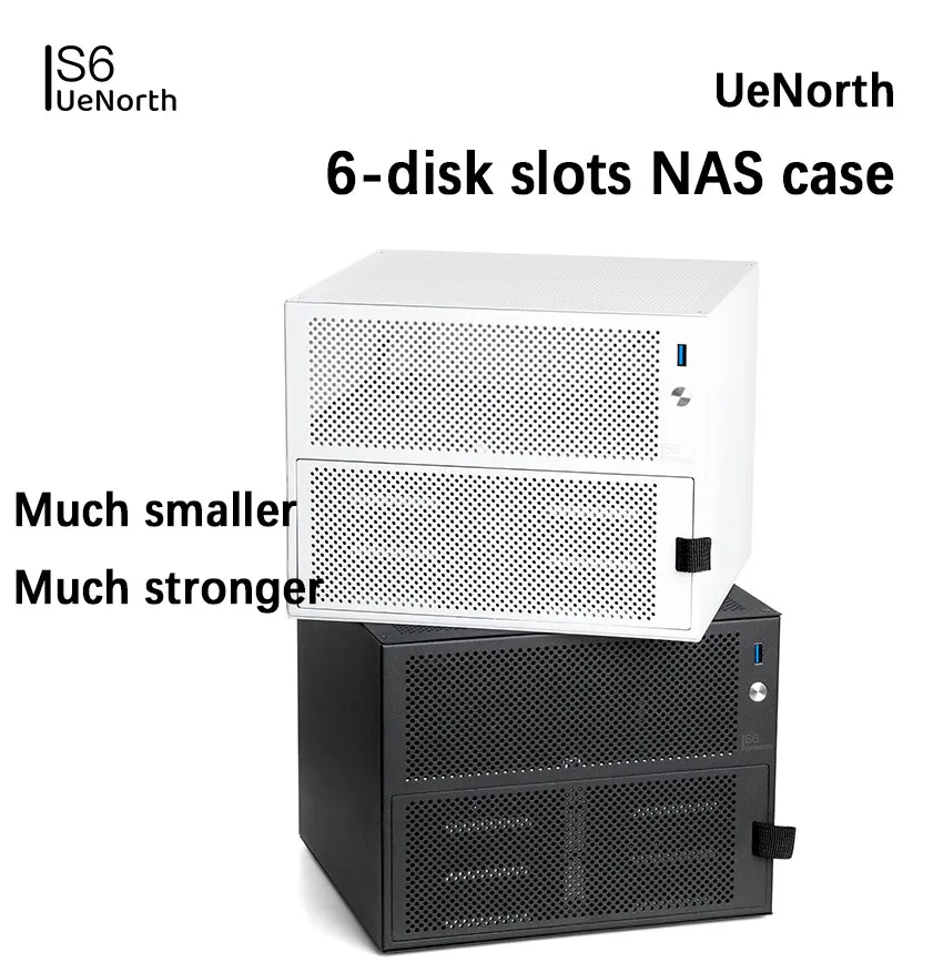 UE-S6 six-slot NAS chassis itx motherboard DIY desktop storage server small case