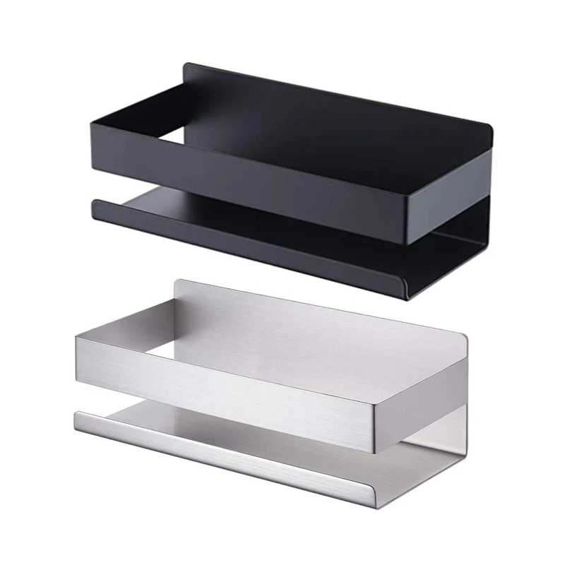 

Wall Mount Storage Tray Metal Shower Shelf Lavatory Kitchen Storage Rack Dropship