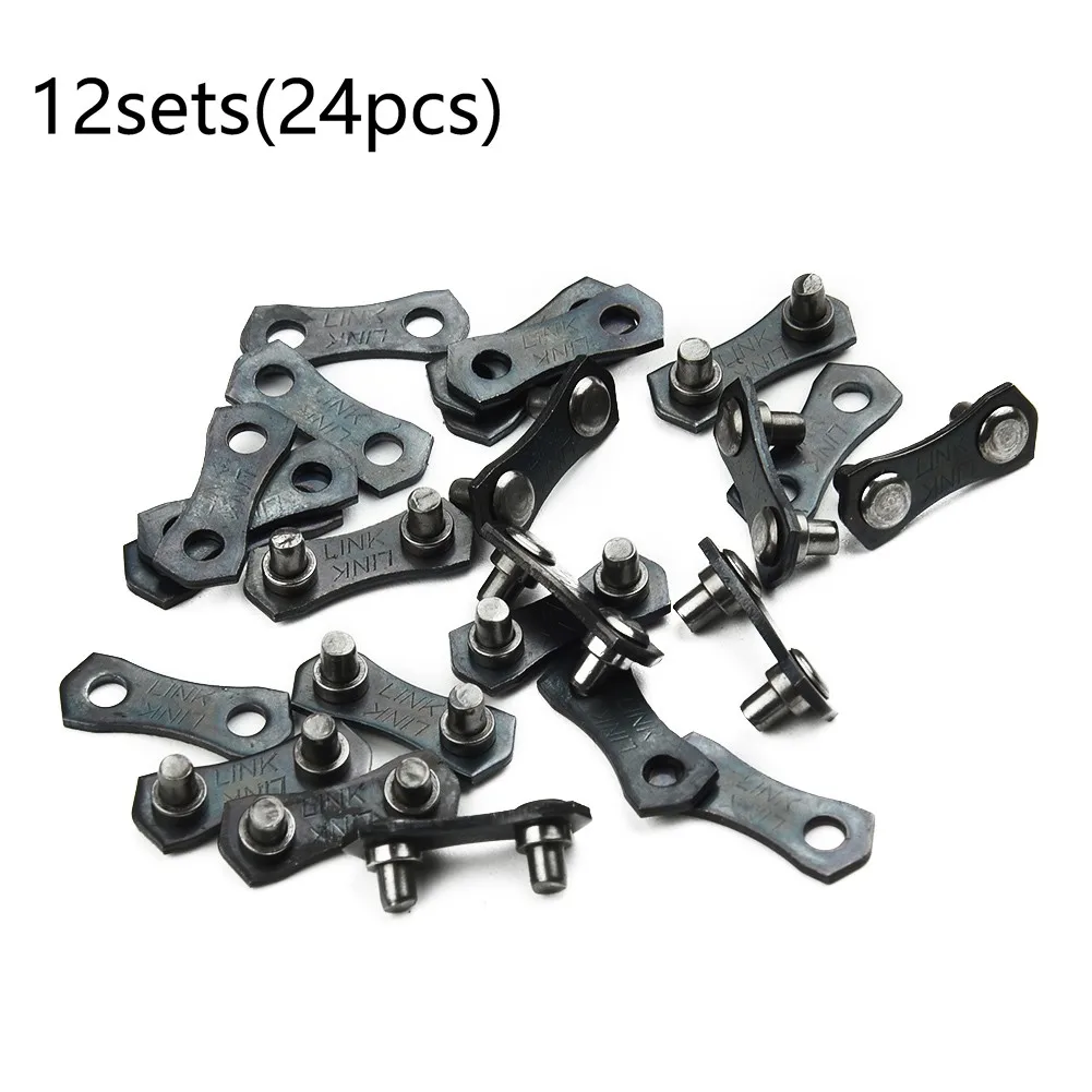 24pcs 3/8LP Pitch-.050 Gauge Chainsaw Chain Link Connector Repair Preset Strap For Chainsaw Preset Strap Practical Garden Tool chainsaw chain