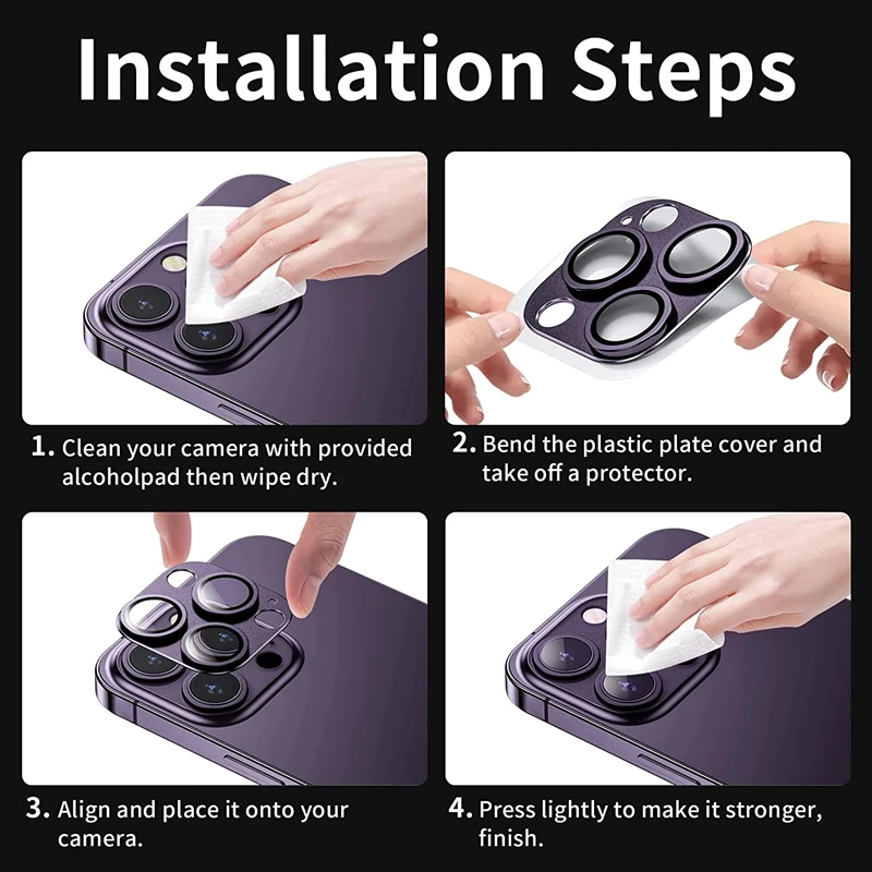 3D Metal Lens Protector Frame for IPhone 13 11 14 Pro Max Mini 14Plus Full Cover Camera Protector Glass for iPhone 11 12 PRO MAX