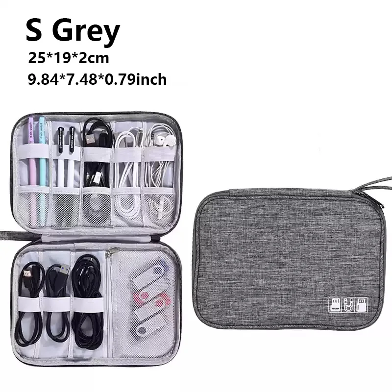 Waterproof Portable Travel Cable and Electronics Organizer Bag