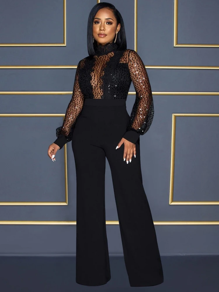 

Комбинезон женский плиссированный с длинным рукавом, свободный ромпер с круглым вырезом, Клубная одежда, лето-осень