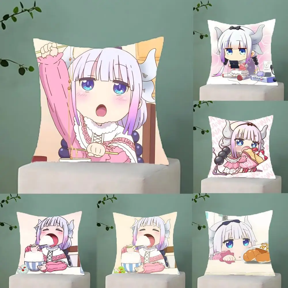 애니메이션 미스 코바야시의 드래곤 메이드-베개 커버 방진 진드기 방지 베개 커..