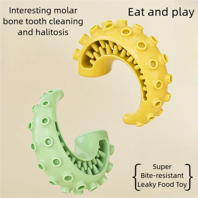 TPR Dog Chew Toys Bite Resistant for Small Medium Dogs Teeth Cleaning Interactive Toys Non Toxic Safe Pet Supplies for Chewing