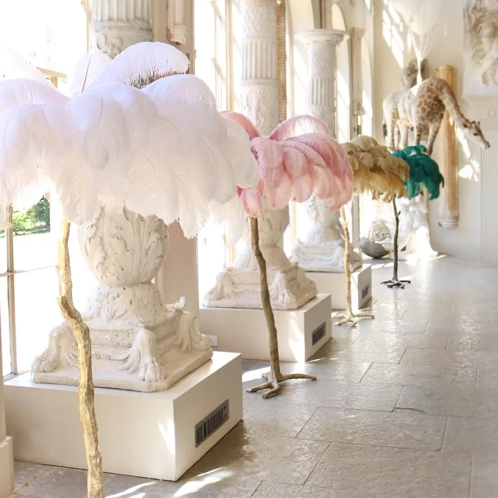 10Pcs Natural White Black Ostrich Feathers for Crafts 15-35cm Wedding Party Home Decoration Table Centerpieces Carnival Plumas