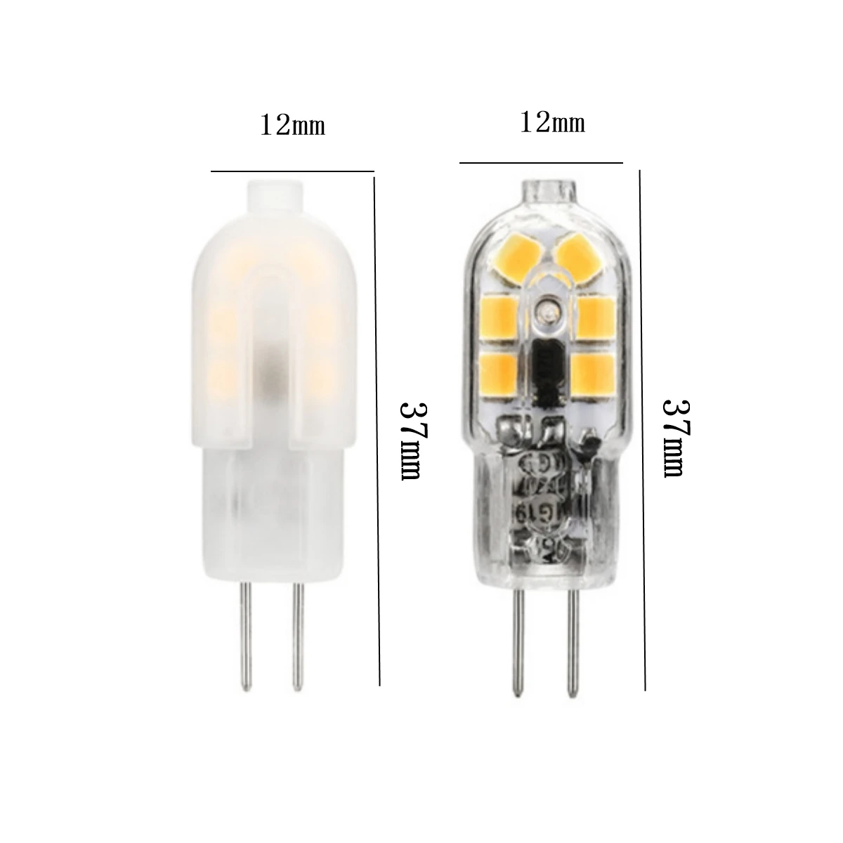 5PCS 공장 직접 LED 미니 전구 AC/DC12V 옥수수 램프 1W 2W 3W 4W G4 크리스탈 샹들리에에 대 한 슈퍼 밝은 따뜻한 흰색 빛