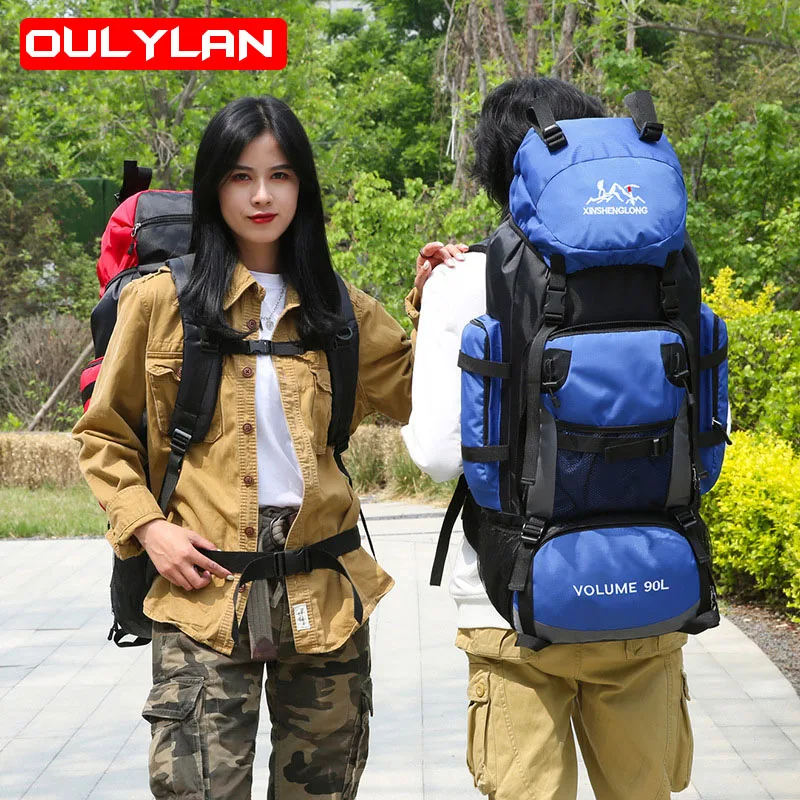 

90L Hiking Camping Backpack Women Men And Woman Large Capacity Outdoor Waterproof Backpacks Travel Luggage Bag
