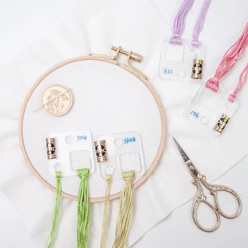 Acrylic Thread Drops Thread Winding Boards Floss Bobbins Cross Stitches Floss Drops Bobbins Organizer For Cross Cotton