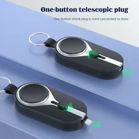 New Keychain Portable Power Bank Wireless External Battery Charger Cases Fast Charging for iPhone Series Samsung Xiaomi Android 2