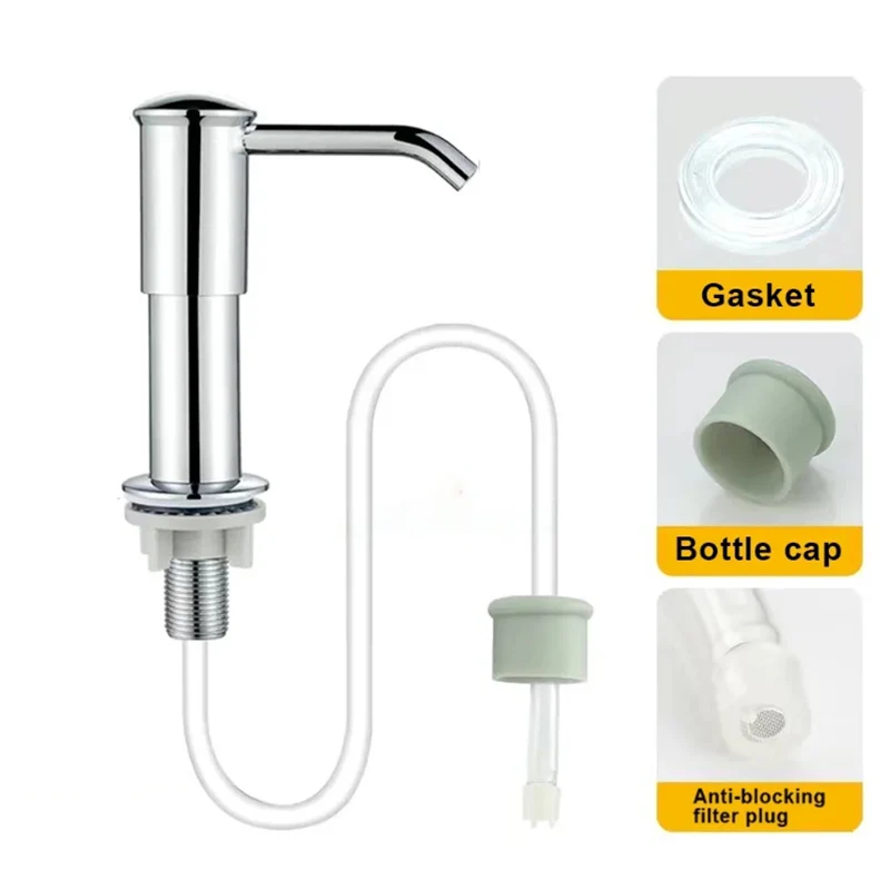 Upgrade Kitchen Sink Liquid Soap Dispenser Washing Stainless Steel Hand Washing  Hand Pressure Soap Dispenser kitchen supplies