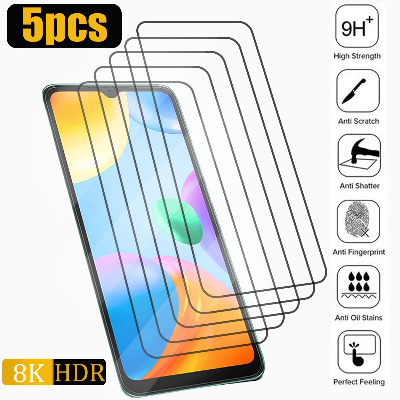 

Защитное стекло, закаленное стекло для Xiaomi Redmi Note 12/11/10C/9C/9A/9T/11/10/9 Pro Plus/11S/10S/Redmi Note 8/7A, 5 шт.
