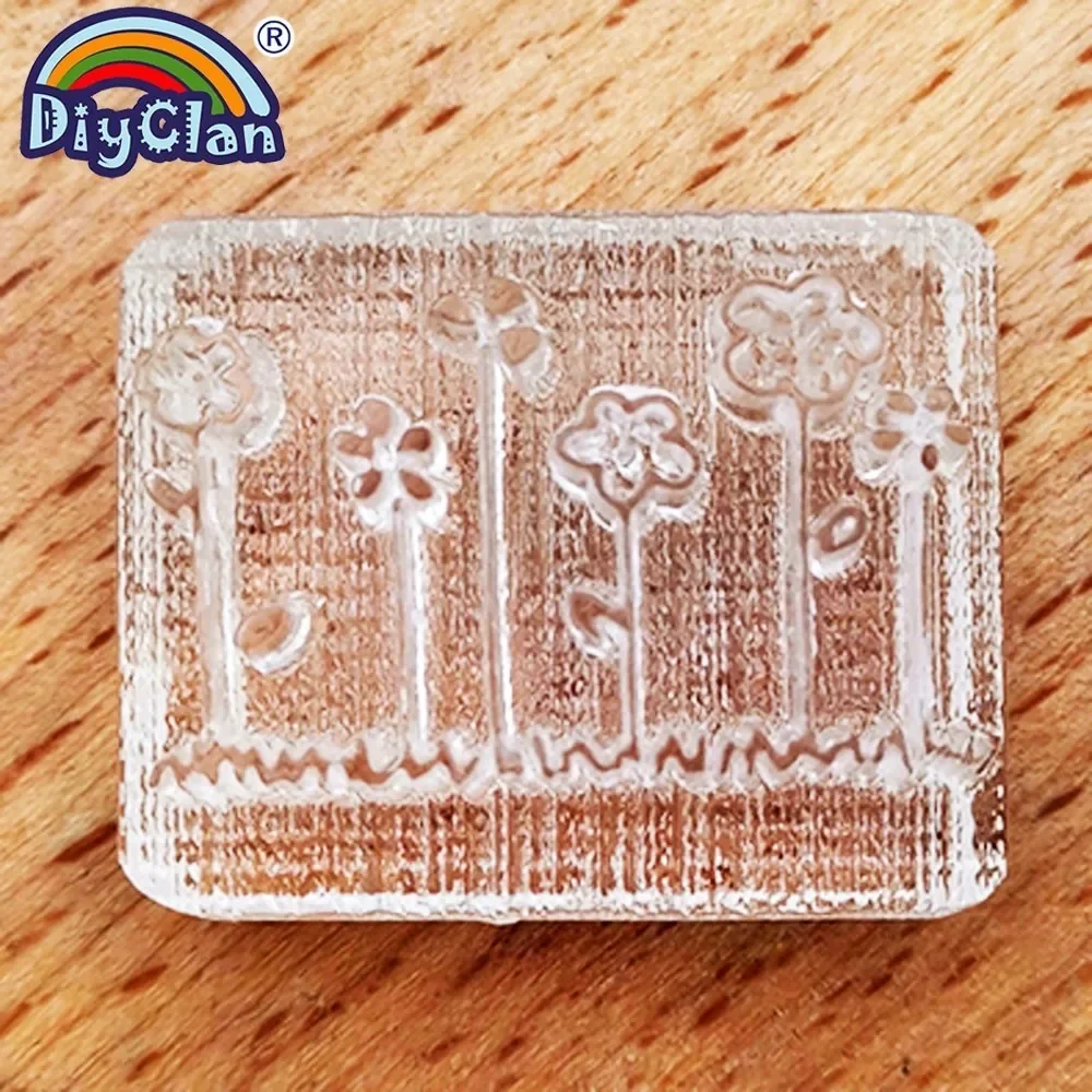 Mehrere Stile Blumen in Büscheln Acryl DIY Harz Stempel Handgemachter Harz-Seifenstempel Mini DIY Muster Z0039HD – Detail 3