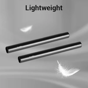 2PCS 15mm Aluminum Alloy Rods 12inch Long for Sony DSLR Camera 15mm Rail Rod Bla