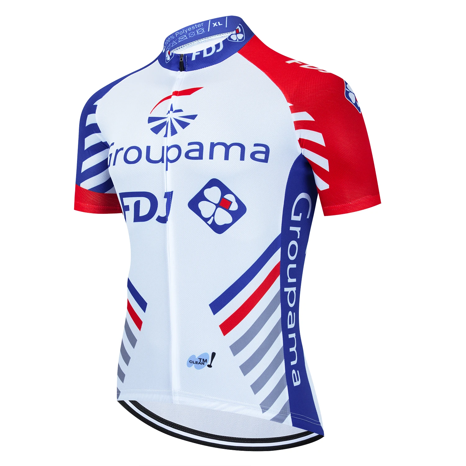 FDJ New Men Cycling Jersey Short Sleeve Summer Bicycle Jersey Road Bike Cycling Clothing Breathable Team MTB Maillot Shirt