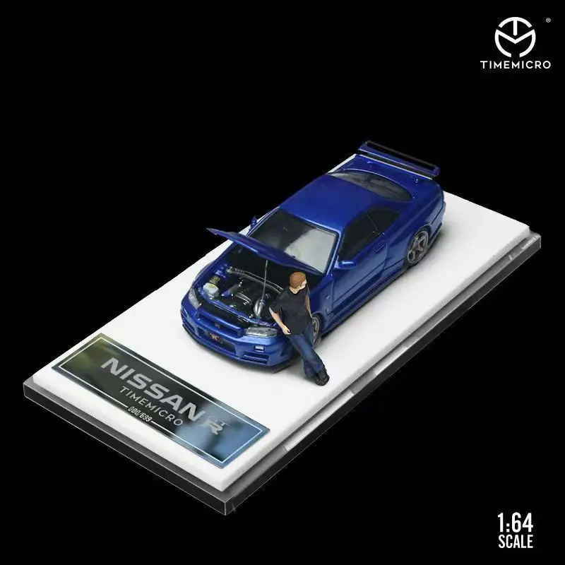 TimeMicro1:64 skyline GTR R34 Fast & Furious themed painted alloy model 3