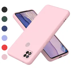 Luxury Soft Liquid Silicone Phone Case with Camera Protection - Elegant Cover - Redmi 9C (Light Pink)