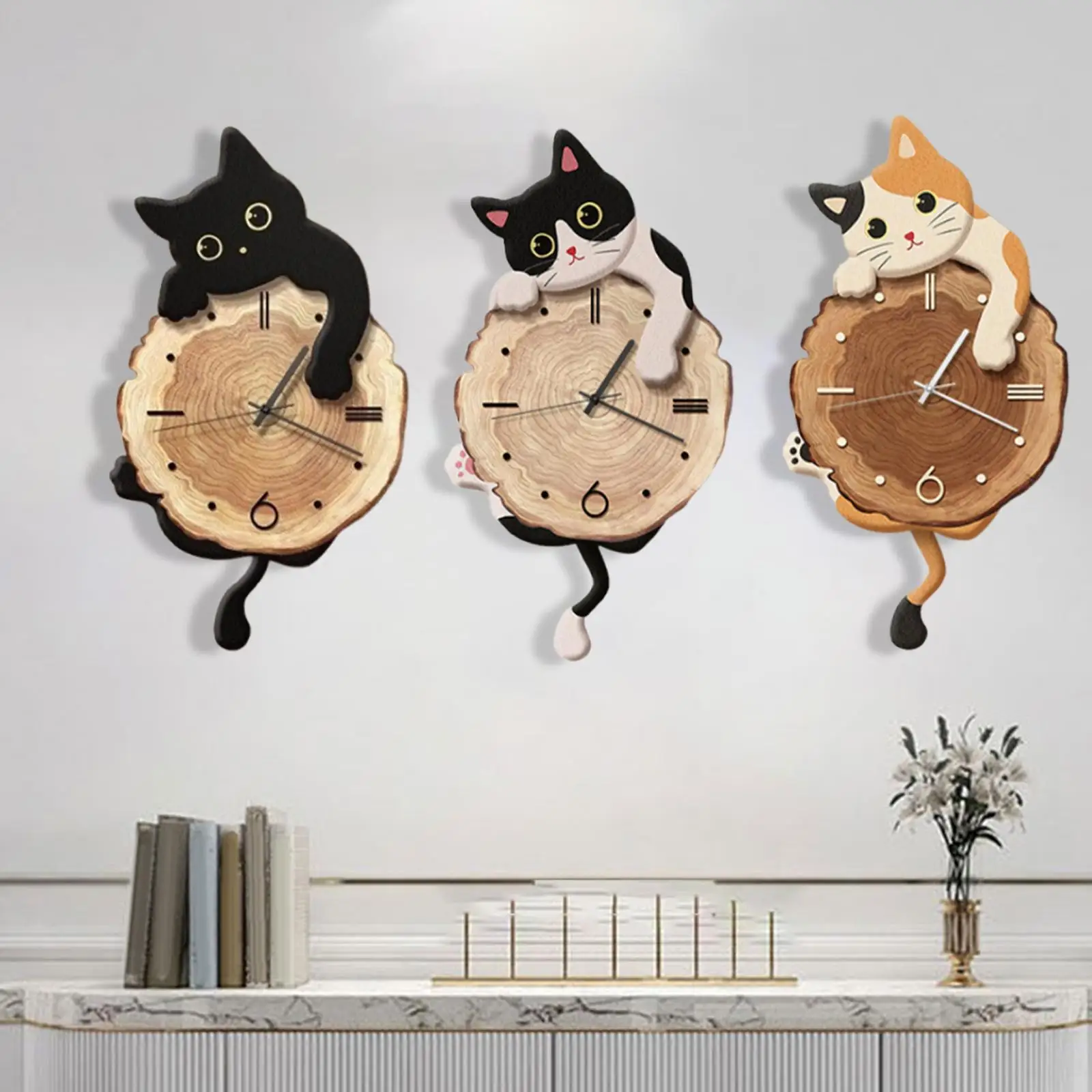 Stylish Cute Cat Decorative Wall Clock