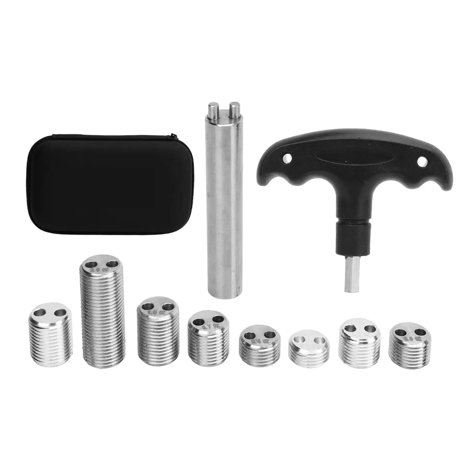 8x Weight Bolt for Billiard Pool Cue with Storage Case Billiard Cue Weight
